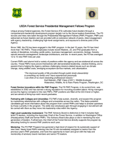 USDA Forest Service Presidential Management Fellows Program