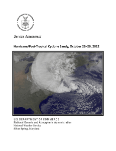 Service Assessment Hurricane/Post-­‐Tropical  Cyclone  Sandy,  October  22ʹ29,  2012