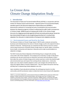La Crosse Area Climate Change Adaptation Study 1  Introduction