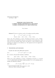 PERIODIC SOLUTIONS FOR A THIRD ORDER DIFFERENTIAL EQUATION