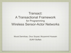 Transact: A Transactional Framework Wireless Sensor-Actor Networks for Programming