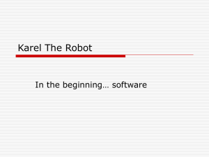 Karel The Robot In the beginning… software