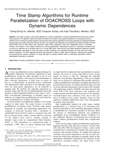 Time Stamp Algorithms for Runtime Parallelization of DOACROSS Loops with Dynamic Dependences