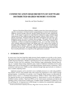 COMMUNICATION REQUIREMENTS OF SOFTWARE DISTRIBUTED SHARED MEMORY SYSTEMS
