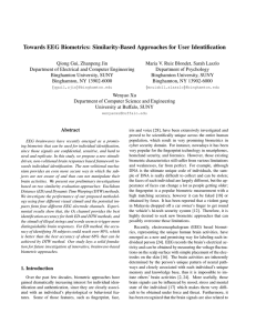Towards EEG Biometrics: Similarity-Based Approaches for User Identification