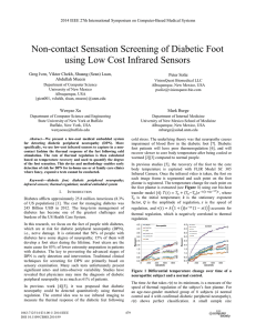Non-contact Sensation Screening of Diabetic Foot using Low Cost Infrared Sensors