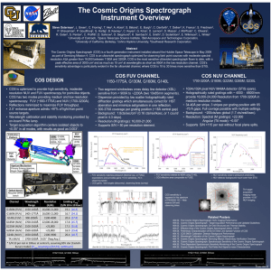 The Cosmic Origins Spectrograph Instrument Overview