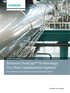 Siemens PostCap™ Technology CO Post Combustion Capture 2