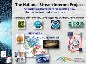 The National Stream Internet Project An analytical framework for creating new