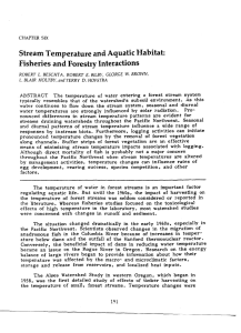 Stream Temperature and Aquatic Habitat: Fisheries and Forestry Interactions