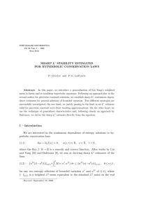 SHARP L STABILITY ESTIMATES FOR HYPERBOLIC CONSERVATION LAWS