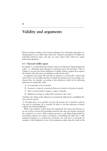 Validity and arguments 6