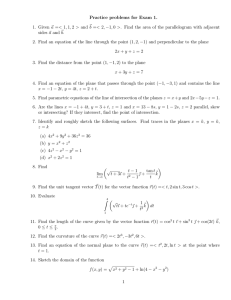 Practice problems for Exam 1.