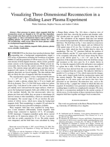 Visualizing Three-Dimensional Reconnection in a Colliding Laser Plasma Experiment