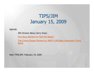 TIPS/JIM January 15, 2009