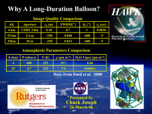 HAWK Why A Long-Duration Balloon? Image Quality Comparison
