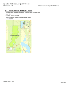 Sky Lakes Wilderness Air Quality Report