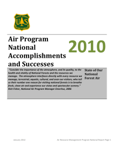 2010 Air	Program National Accomplishments