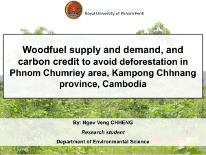 Woodfuel supply and demand, and carbon credit to avoid deforestation in