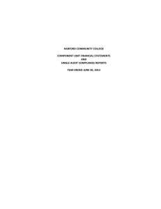   HARFORD COMMUNITY COLLEGE  COMPONENT UNIT FINANCIAL STATEMENTS  AND  