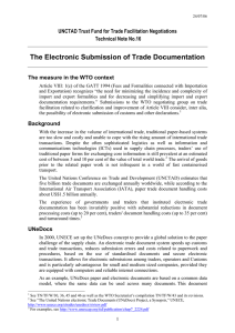 The Electronic Submission of Trade Documentation