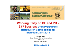 Working Party on SF and PB – 63 Session: Draft Programme