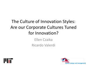 The Culture of Innovation Styles: Are our Corporate Cultures Tuned for Innovation?