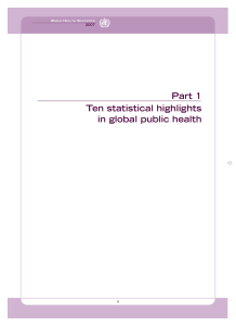 Part 1 Ten statistical highlights in global public health W