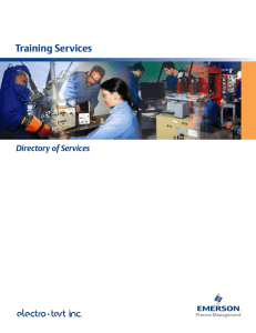 Training Services Directory of Services