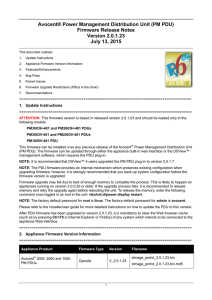 Avocent® Power Management Distribution Unit (PM PDU) Firmware Release Notes Version 2.0.1.23