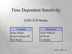 Time Dependent Sensitivity STIS CCD-Modes Currently Previously