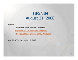 TIPS/JIM August 21, 2008 Agenda: INS Division News (Stefano Casertano)
