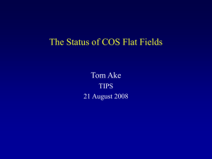 The Status of COS Flat Fields Tom Ake TIPS 21 August 2008