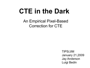 CTE in the Dark An Empirical Pixel-Based Correction for CTE TIPS/JIM