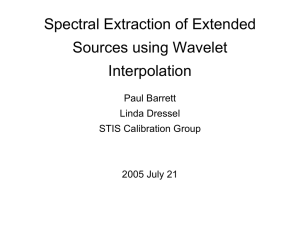 Spectral Extraction of Extended Sources using Wavelet Interpolation Paul Barrett