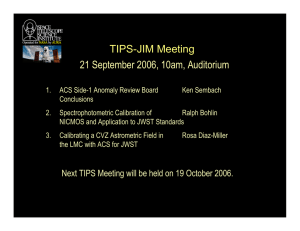 TIPS-JIM Meeting 21 September 2006, 10am, Auditorium