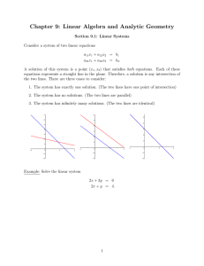Chapter 9: Linear Algebra and Analytic Geometry