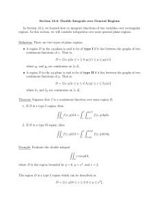 Section 13.3: Double Integrals over General Regions