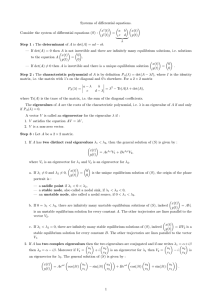 Systems of differential equations. x  a