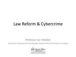 Law Reform &amp; Cybercrime Professor Ian Walden