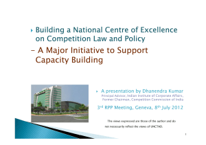 - A Major Initiative to Support Capacity Building