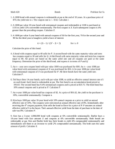 Math 420 Bonds Problem Set 5a