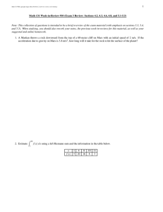 1 Math 131 Week-in-Review #10 (Exam 3 Review: Sections 4.2, 4.3,...