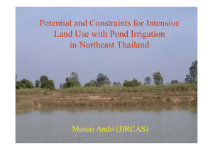Potential and Constraints for Intensive Land Use with Pond Irrigation