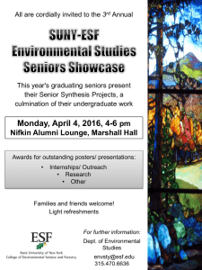 3 This year's graduating seniors present their Senior Synthesis Projects, a