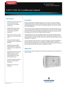 CATV112AC Air Conditioned Cabinet DISCONTINUED PRODUCT