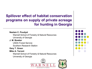 Spillover effect of habitat conservation programs on supply of private acreage