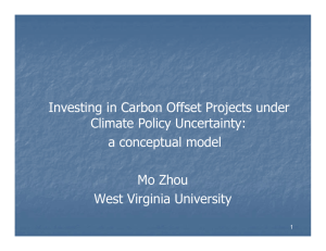 Investing in Carbon Offset Projects under Climate Policy Uncertainty: a conceptual model