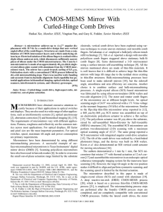 A CMOS-MEMS Mirror With Curled-Hinge Comb Drives , Member, IEEE