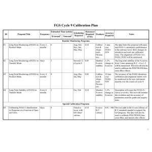 FGS Cycle 9 Calibration Plan